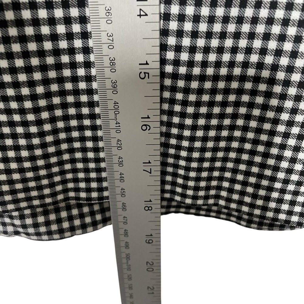 Autres Filles Gingham Vest Women’s S Black White Boxy Preppy Academia - Picture 4 of 7